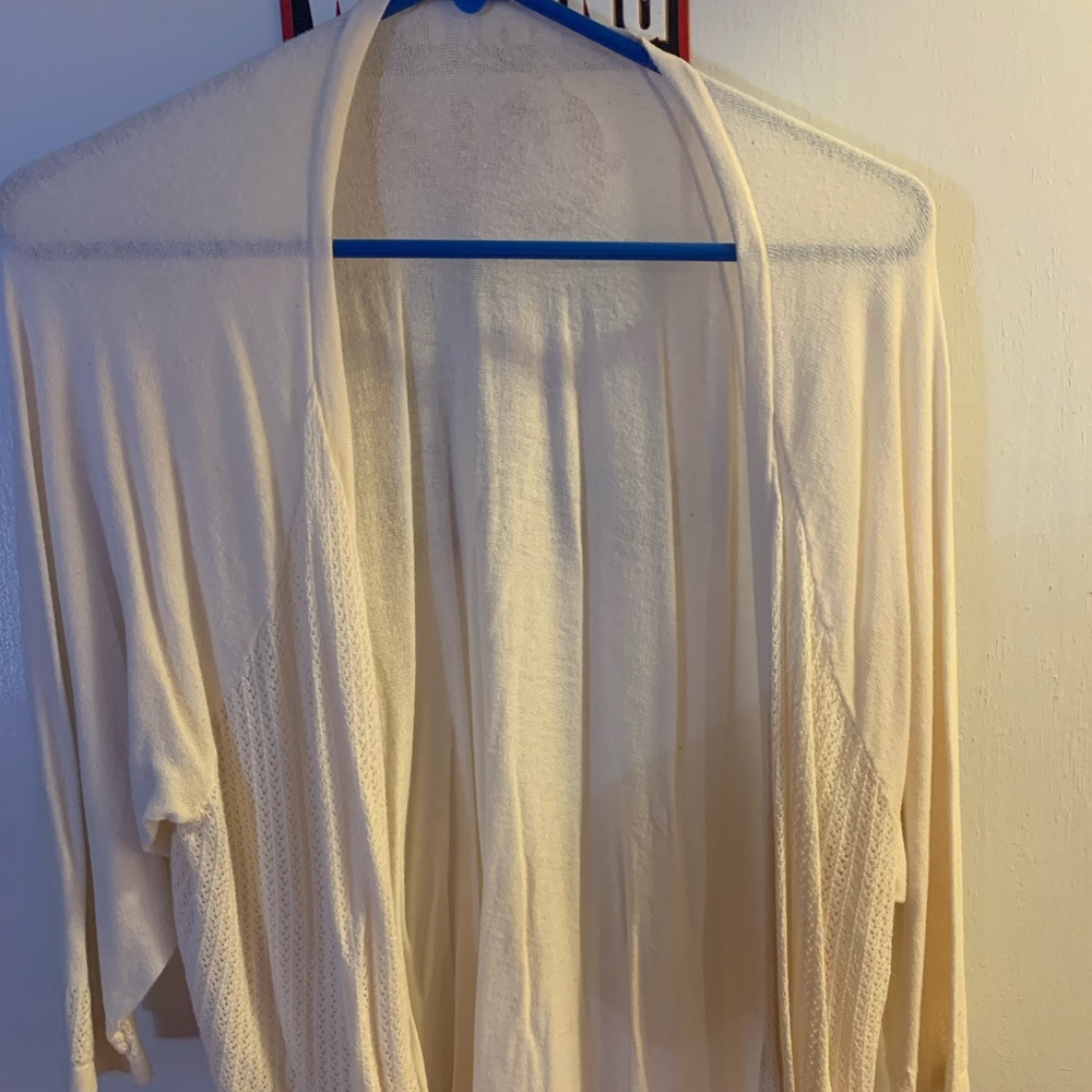 White cardigan
